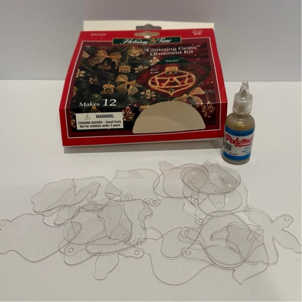 Vintage Holiday Time Ornament Craft kit - includes 20 ornaments